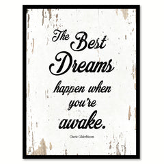 The Best Dreams Cherie Gilderbloom Motivation Quote Saying Home Decor Wall Art Gift Ideas 111870