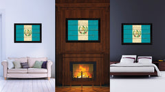 Guatemala Country Flag Vintage Canvas Print with Black Picture Frame Home Decor Gifts Wall Art Decoration Artwork