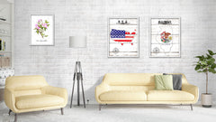 Illinois Flag Gifts Home Decor Wall Art Canvas Print with Custom Picture Frame