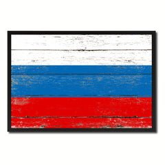 Russia Country National Flag Vintage Canvas Print with Picture Frame Home Decor Wall Art Collection Gift Ideas