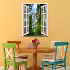 Waterfalls Yosemite National Park California Picture French Window Canvas Print with Frame Gifts Home Decor Wall Art Collection
