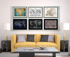 Ancient Europe Vintage Sepia Map Canvas Print, Picture Frame Gifts Home Decor Wall Art Decoration