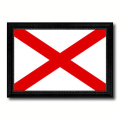 Alabama State Flag Canvas Print with Custom Black Picture Frame Home Decor Wall Art Decoration Gifts