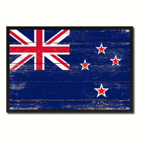 New Zealand Country National Flag Vintage Canvas Print with Picture Frame Home Decor Wall Art Collection Gift Ideas