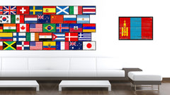Mongolia Country National Flag Vintage Canvas Print with Picture Frame Home Decor Wall Art Collection Gift Ideas