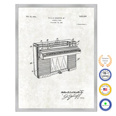1940 Electric Piano Old Patent Art Print on Canvas Custom Framed Vintage Home Decor Wall Decoration Great for Gifts