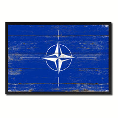Nato Country National Flag Vintage Canvas Print with Picture Frame Home Decor Wall Art Collection Gift Ideas
