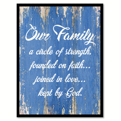 Our Family Kept By God Quote Saying Gift Ideas Home Decor Wall Art