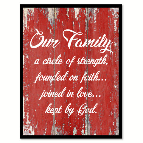 Our Family Kept By God Quote Saying Gift Ideas Home Decor Wall Art