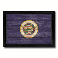 Minnesota Texture Flag Canvas Print, Picture Frame Gift Ideas Home Décor Wall Art Decoration
