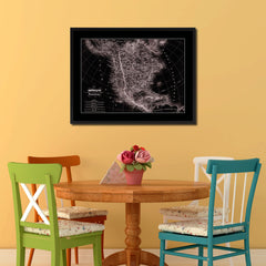 North America Canada Mexico Vintage Vivid Sepia Map Canvas Print, Picture Frames Home Decor Wall Art Decoration Gifts