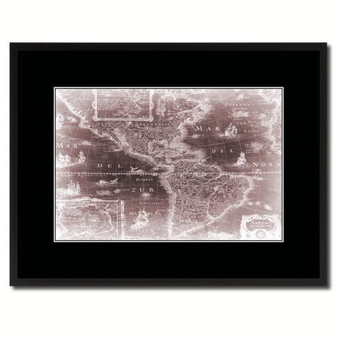 Europe  Asia Vintage Sepia Map Canvas Print, Picture Frame Gifts Home Decor Wall Art Decoration