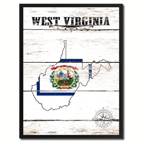 West Virginia State Flag Gifts Home Decor Wall Art Canvas Print Picture Frames