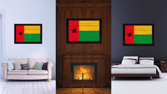 Guinea Bissau Country Flag Vintage Canvas Print with Black Picture Frame Home Decor Gifts Wall Art Decoration Artwork