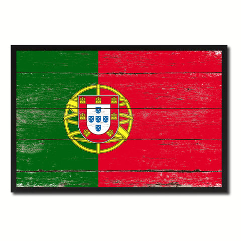 Portugal Country National Flag Vintage Canvas Print with Picture Frame Home Decor Wall Art Collection Gift Ideas