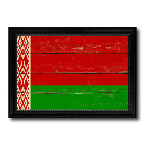 Albania Country Flag Vintage Canvas Print with Brown Picture Frame Home Decor Gifts Wall Art Decoration Artwork