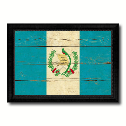 Guatemala Country Flag Vintage Canvas Print with Black Picture Frame Home Decor Gifts Wall Art Decoration Artwork