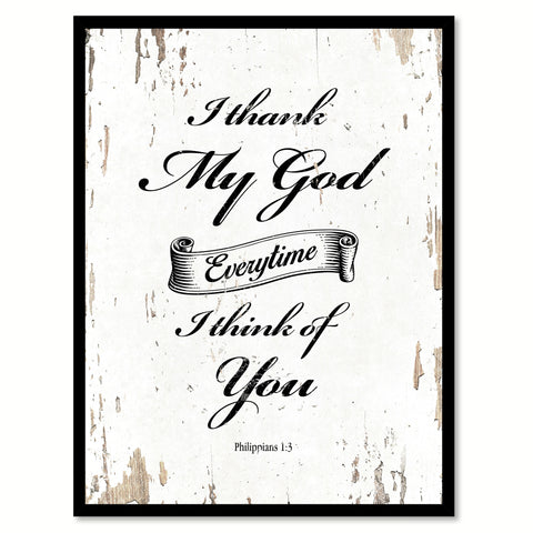 I Thank My God Quote Saying Gift Ideas Home Decor Wall Art 111530