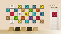 Alphabet B Brown Canvas Print Black Frame Kids Bedroom Wall Décor Home Art