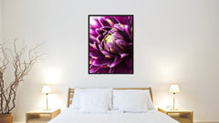 Purple Chrysanthemum Flower Framed Canvas Print Home Décor Wall Art