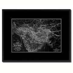 Persia Arabia Iraq Iran Vintage Monochrome Map Canvas Print, Gifts Picture Frames Home Decor Wall Art