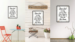 Dear God Quote Saying Gift Ideas Home Decor Wall Art 111474