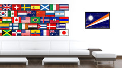 Marshall Islands Country National Flag Vintage Canvas Print with Picture Frame Home Decor Wall Art Collection Gift Ideas