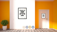Nothing can stop God's plan for your life - Isaiah 14:27 Bible Verse Scripture Quote White Canvas Print with Picture Frame