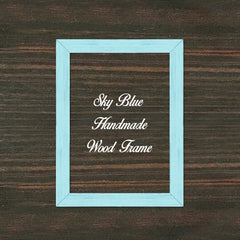 Sky Blue Wood Frame Wholesale Farmhouse Shabby Chic Picture Photo Poster Art Home Decor