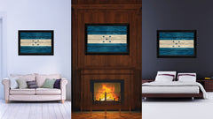 Honduras Country Flag Texture Canvas Print with Black Picture Frame Home Decor Wall Art Decoration Collection Gift Ideas