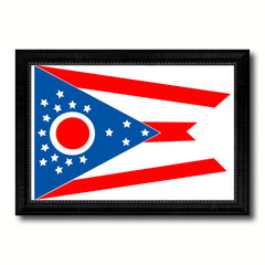 Oklahoma State Flag Canvas Print with Custom Black Picture Frame Home Decor Wall Art Decoration Gifts