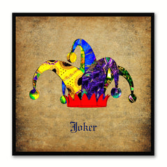 Joker Brown Canvas Print Black Frame Kids Bedroom Wall Home Décor