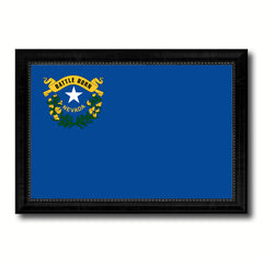Nevada State Flag Canvas Print with Custom Black Picture Frame Home Decor Wall Art Decoration Gifts