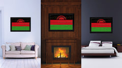 Malawi Country Flag Vintage Canvas Print with Black Picture Frame Home Decor Gifts Wall Art Decoration Artwork
