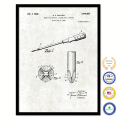 1936 Screwdriver with Driver Old Patent Art Print on Canvas Custom Framed Vintage Home Decor Wall Decoration Great for Gifts