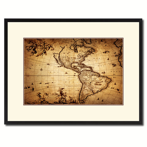Europe  Asia Vintage Vivid Color Map Canvas Print, Picture Frame Home Decor Wall Art Office Decoration Gift Ideas