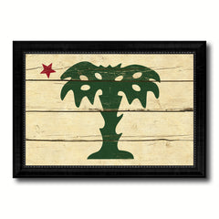 South Carolina Palmetto Guard Military Flag Vintage Canvas Print with Black Picture Frame Home Decor Wall Art Decoration Gift Ideas