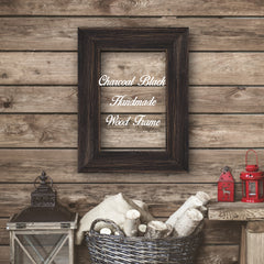 Charcoal Black Shabby Chic Home Decor Custom Frame Great for Farmhouse Vintage Rustic Wood Picture Frame