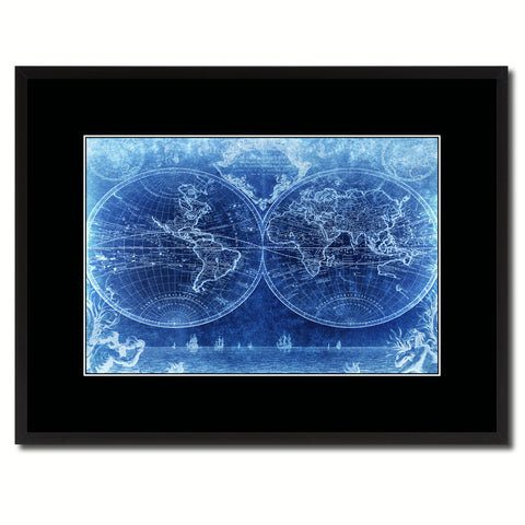 Vintage World Vintage Vivid Color Map Canvas Print, Picture Frame Home Decor Wall Art Office Decoration Gift Ideas