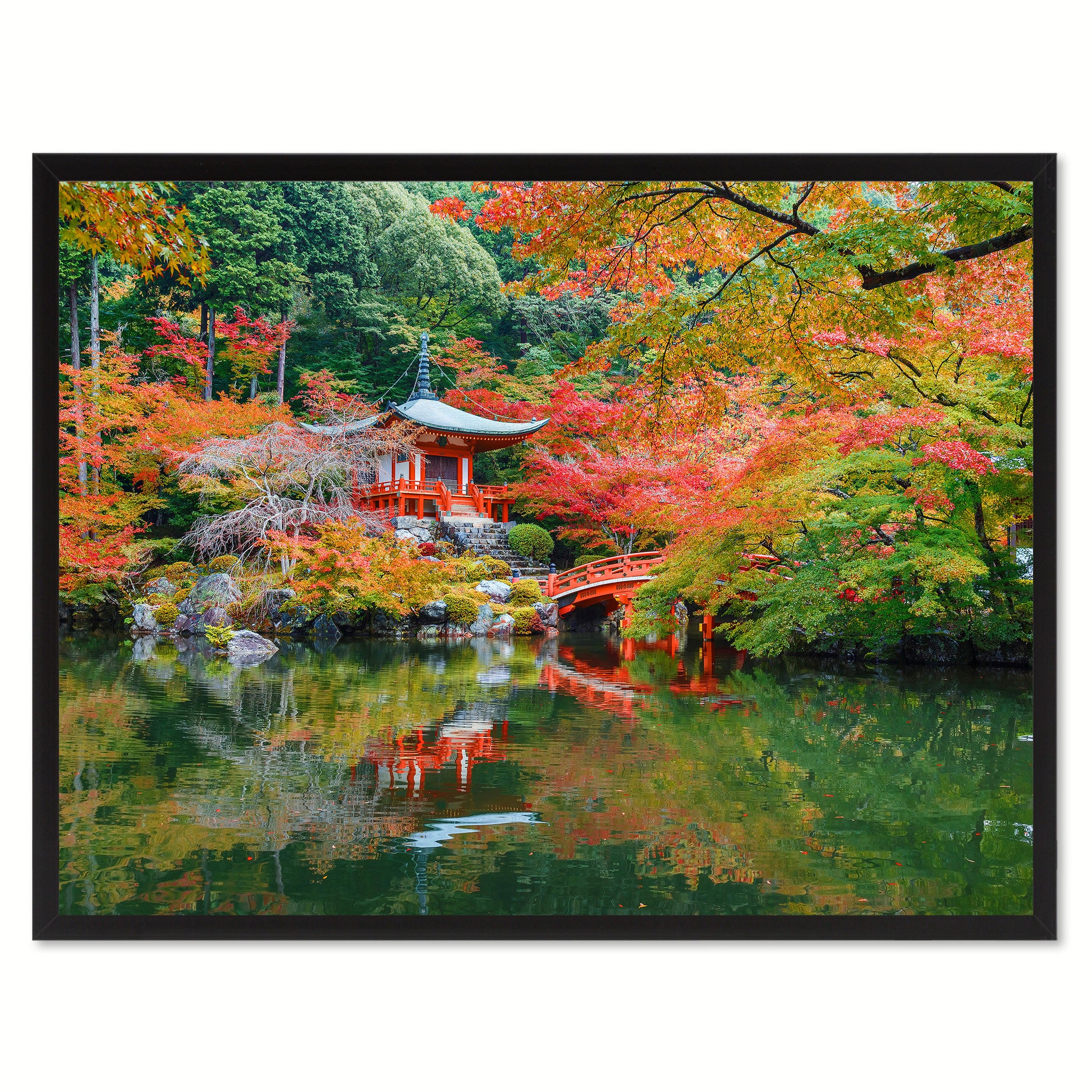 Autumn Daigoji Temple Landscape Photo Canvas Print Pictures Frames Home Décor Wall Art Gifts