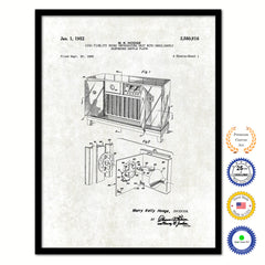 1952 High fidelity sound reproducing unit with resiliently suspended baffle plate Old Patent Art Print on Canvas Custom Framed Vintage Home Decor Wall Decoration Great for Gifts