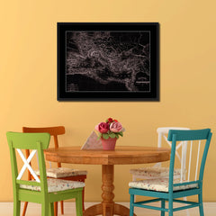 Constantine Empire Vintage Vivid Sepia Map Canvas Print, Picture Frames Home Decor Wall Art Decoration Gifts