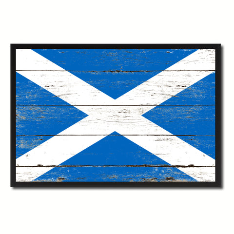 Scotland Country National Flag Vintage Canvas Print with Picture Frame Home Decor Wall Art Collection Gift Ideas