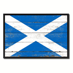 Scotland Country National Flag Vintage Canvas Print with Picture Frame Home Decor Wall Art Collection Gift Ideas