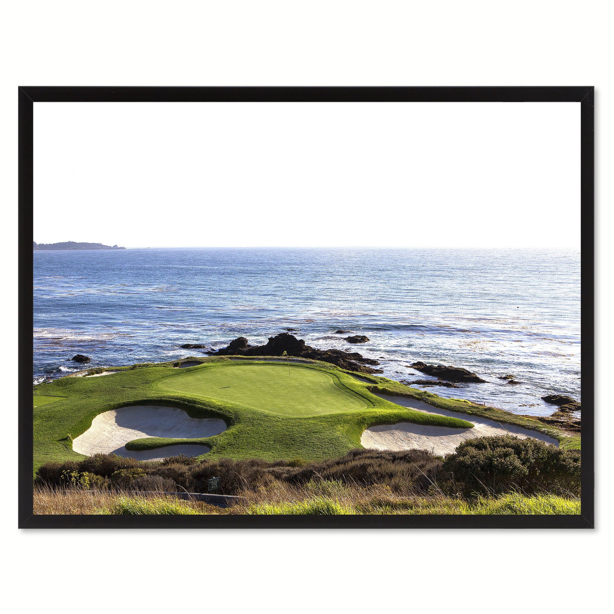 Pebble Beach Golf Course Photo Canvas Print Pictures Frames Home Décor Wall Art Gifts