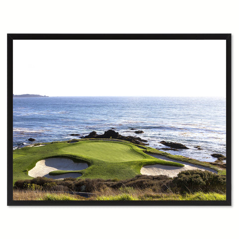 Coastal BW Golf Course Photo Canvas Print Pictures Frames Home Décor Wall Art Gifts