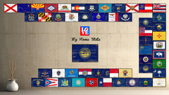 Nebraska State Flag Vintage Canvas Print with Black Picture Frame Home DecorWall Art Collectible Decoration Artwork Gifts