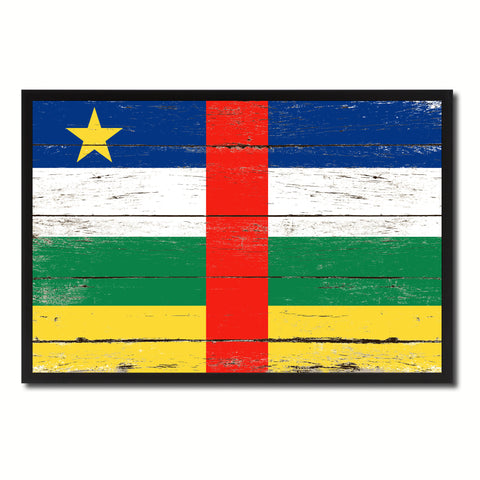 Central African Republic Country National Flag Vintage Canvas Print with Picture Frame Home Decor Wall Art Collection Gift Ideas