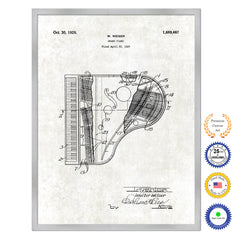 1928 Grand Piano Old Patent Art Print on Canvas Custom Framed Vintage Home Decor Wall Decoration Great for Gifts