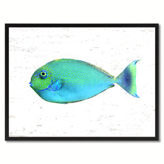 Aqua Tropical Fish Painting Reproduction Gifts Home Decor Wall Art Canvas Prints Picture Frames